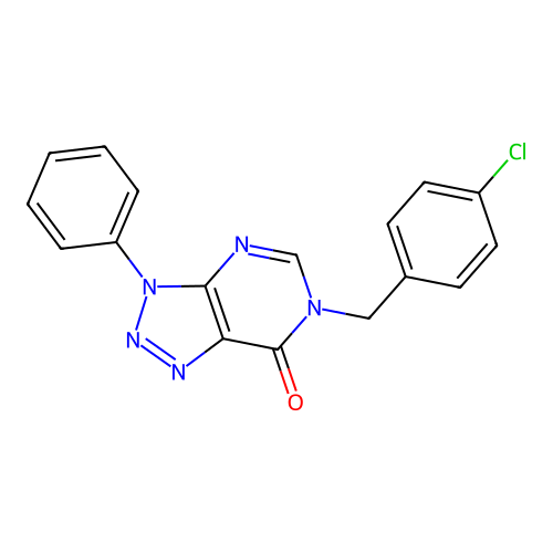 6-[(4-Chlorophenyl)methyl]-3-phenyltriazolo[4,5-d]pyrimidin-7-one structure