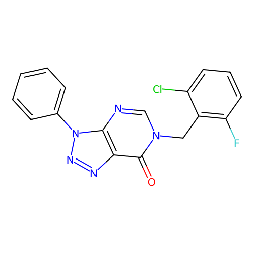 6-[(2-Chloro-6-fluorophenyl)methyl]-3-phenyltriazolo[4,5-d]pyrimidin-7-one structure