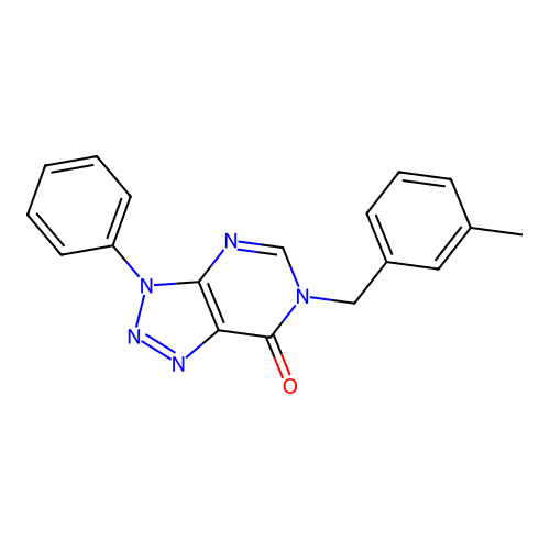 6-[(3-Methylphenyl)methyl]-3-phenyltriazolo[4,5-d]pyrimidin-7-one structure