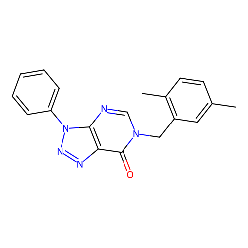 6-(2,5-dimethylbenzyl)-3-phenyl-3H-[1,2,3]triazolo[4,5-d]pyrimidin-7(6H)-one structure