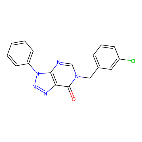 6-[(3-Chlorophenyl)methyl]-3-phenyltriazolo[4,5-d]pyrimidin-7-one structure
