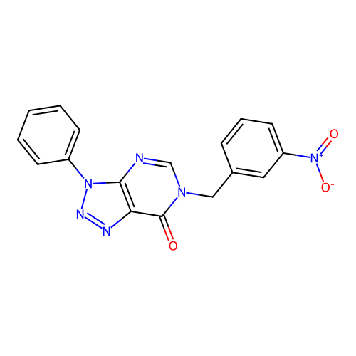 6-(3-nitrobenzyl)-3-phenyl-3H-[1,2,3]triazolo[4,5-d]pyrimidin-7(6H)-one structure