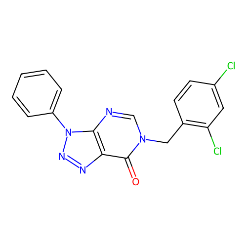 6-[(2,4-Dichlorophenyl)methyl]-3-phenyltriazolo[4,5-d]pyrimidin-7-one structure