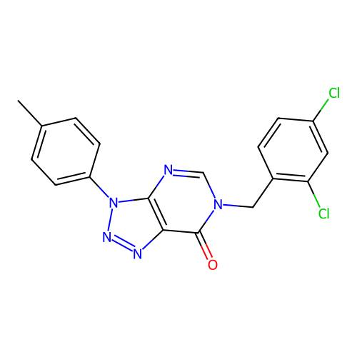 6-[(2,4-Dichlorophenyl)methyl]-3-(4-methylphenyl)triazolo[4,5-d]pyrimidin-7-one structure