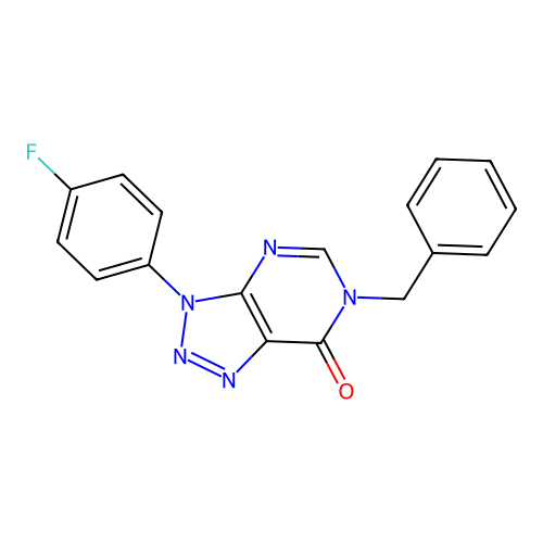 6-Benzyl-3-(4-fluorophenyl)triazolo[4,5-d]pyrimidin-7-one structure