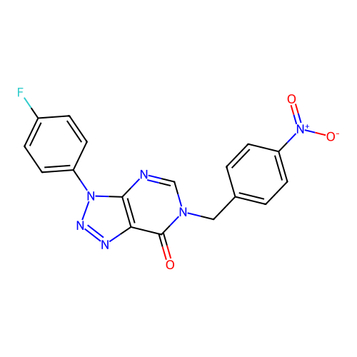 3-(4-Fluorophenyl)-6-[(4-nitrophenyl)methyl]triazolo[4,5-d]pyrimidin-7-one structure