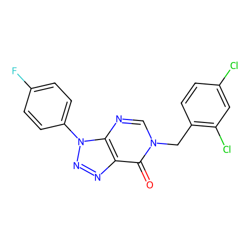 6-[(2,4-Dichlorophenyl)methyl]-3-(4-fluorophenyl)triazolo[4,5-d]pyrimidin-7-one structure
