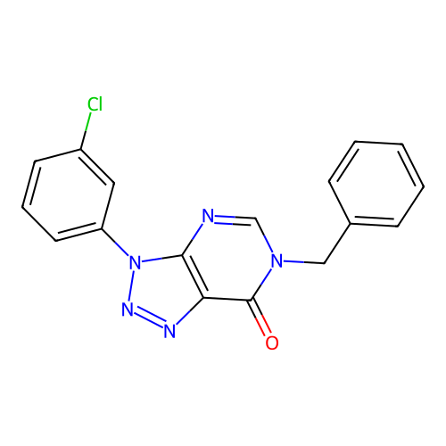 6-Benzyl-3-(3-chlorophenyl)triazolo[4,5-d]pyrimidin-7-one structure