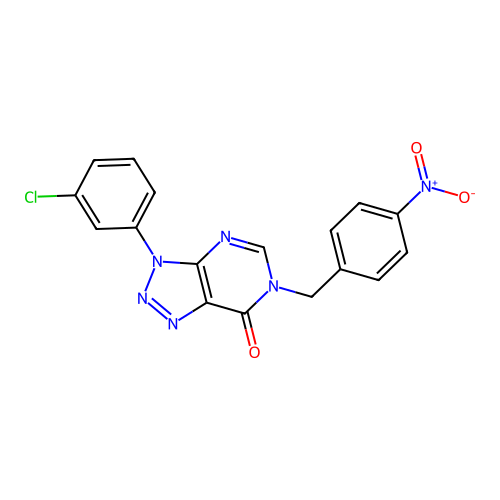 3-(3-Chlorophenyl)-6-[(4-nitrophenyl)methyl]triazolo[4,5-d]pyrimidin-7-one structure