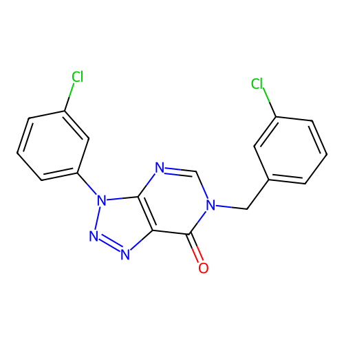 3-(3-Chlorophenyl)-6-[(3-chlorophenyl)methyl]triazolo[4,5-d]pyrimidin-7-one structure