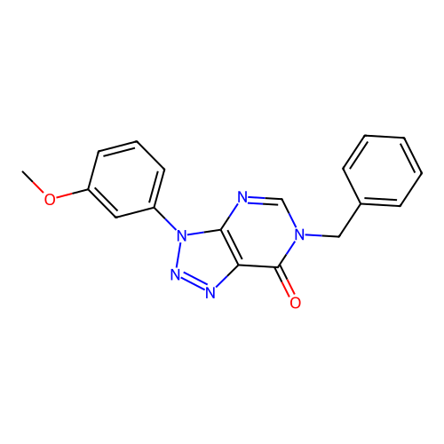 6-Benzyl-3-(3-methoxyphenyl)triazolo[4,5-d]pyrimidin-7-one structure