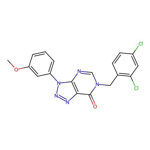6-[(2,4-Dichlorophenyl)methyl]-3-(3-methoxyphenyl)triazolo[4,5-d]pyrimidin-7-one structure