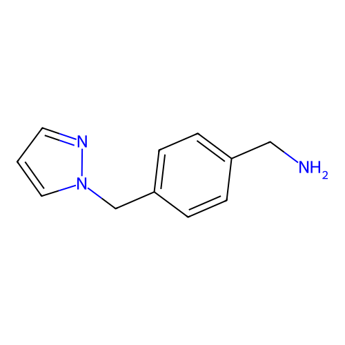 {4-[(1H-pyrazol-1-yl)methyl]phenyl}methanamine structure