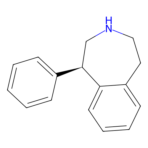 1H-3-Benzazepine, 2,3,4,5-tetrahydro-1-phenyl-, (1R)- structure