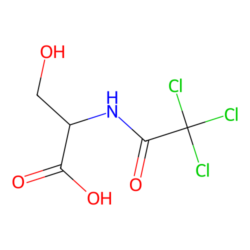 3-Hydroxy-2-[(2,2,2-trichloroacetyl)amino]propanoic acid structure