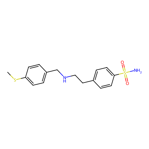 4-[2-[(4-Methylsulfanylphenyl)methylamino]ethyl]benzenesulfonamide structure