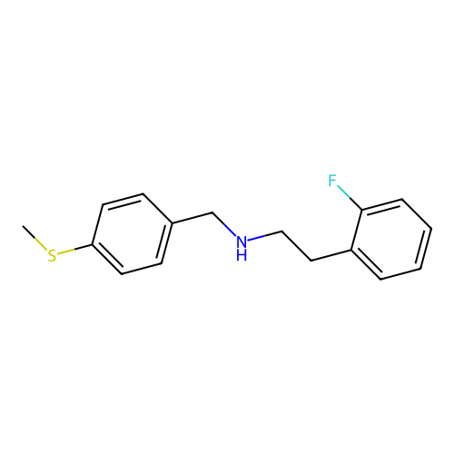 2-(2-fluorophenyl)-N-[4-(methylsulfanyl)benzyl]ethanamine structure
