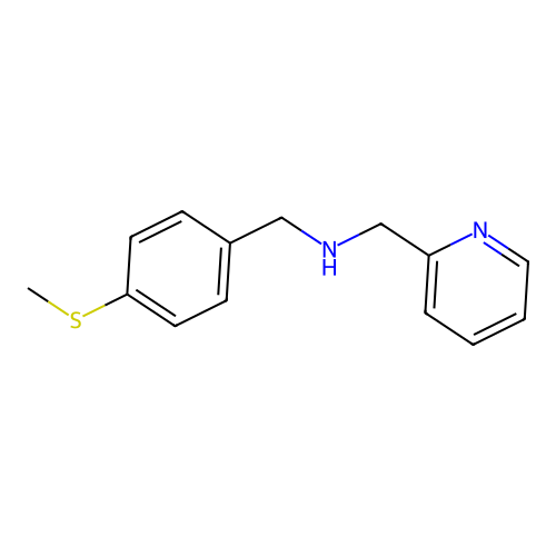 N-[4-(methylsulfanyl)benzyl]-N-(2-pyridinylmethyl)amine structure