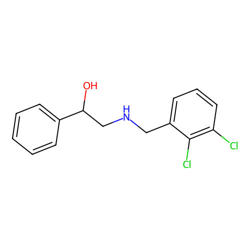 2-[(2,3-Dichlorobenzyl)amino]-1-phenylethanol structure