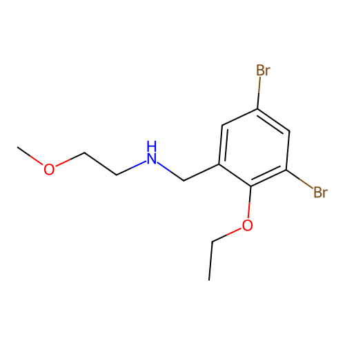 N-(3,5-Dibromo-2-ethoxybenzyl)-2-methoxyethan-1-amine structure
