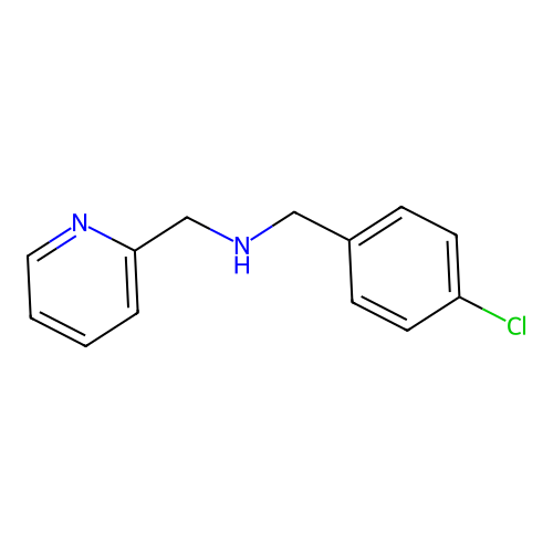 1-(4-chlorophenyl)-N-(pyridin-2-ylmethyl)methanamine structure