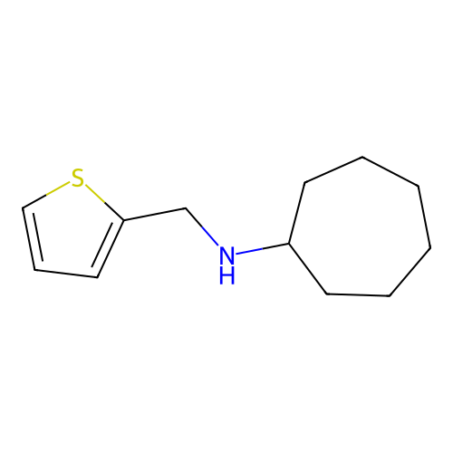 N-(thiophen-2-ylmethyl)cycloheptanamine structure