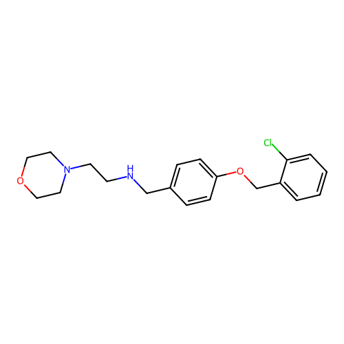 N-{4-[(2-chlorobenzyl)oxy]benzyl}-2-(morpholin-4-yl)ethanamine structure