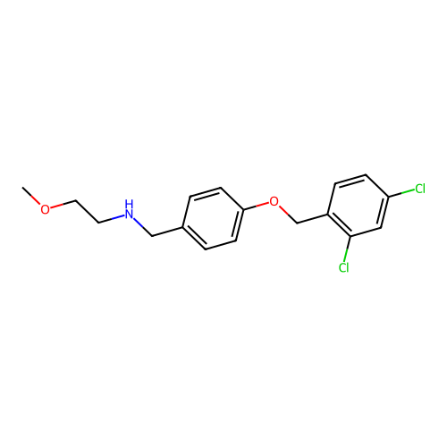 N-{4-[(2,4-dichlorobenzyl)oxy]benzyl}-N-(2-methoxyethyl)amine structure