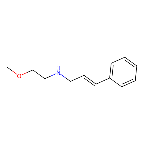 N-(2-methoxyethyl)-3-phenylprop-2-en-1-amine structure