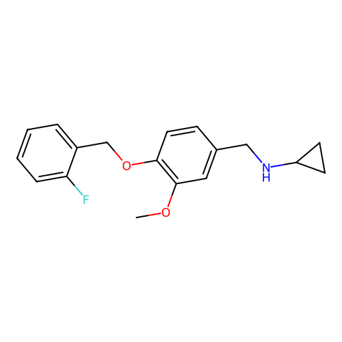 N-{4-[(2-fluorobenzyl)oxy]-3-methoxybenzyl}cyclopropanamine structure