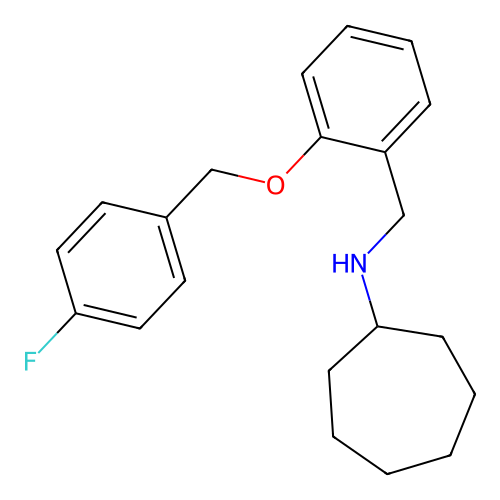 N-{2-[(4-fluorobenzyl)oxy]benzyl}cycloheptanamine structure