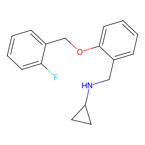 N-{2-[(2-fluorobenzyl)oxy]benzyl}cyclopropanamine structure