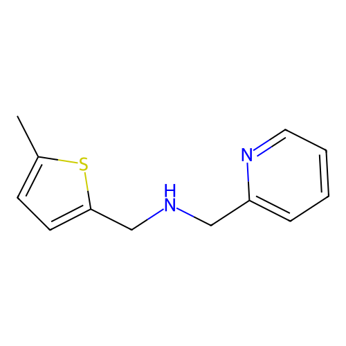 1-(5-methylthiophen-2-yl)-N-(pyridin-2-ylmethyl)methanamine structure