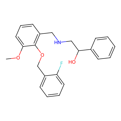 2-({2-[(2-Fluorobenzyl)oxy]-3-methoxybenzyl}amino)-1-phenylethanol structure