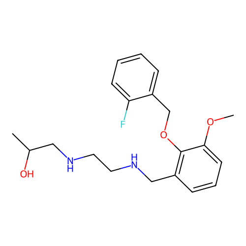 1-[[2-[[[2-[(2-Fluorophenyl)methoxy]-3-methoxyphenyl]methyl]amino]ethyl]amino]-2-propanol structure