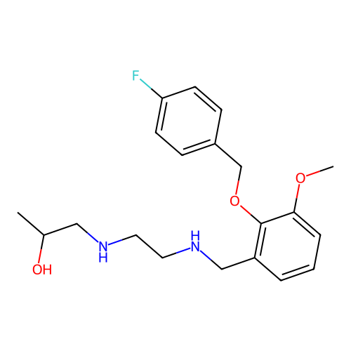 1-[[2-[[[2-[(4-Fluorophenyl)methoxy]-3-methoxyphenyl]methyl]amino]ethyl]amino]-2-propanol structure