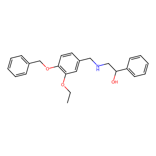 I+/--[[[[3-Ethoxy-4-(phenylmethoxy)phenyl]methyl]amino]methyl]benzenemethanol structure