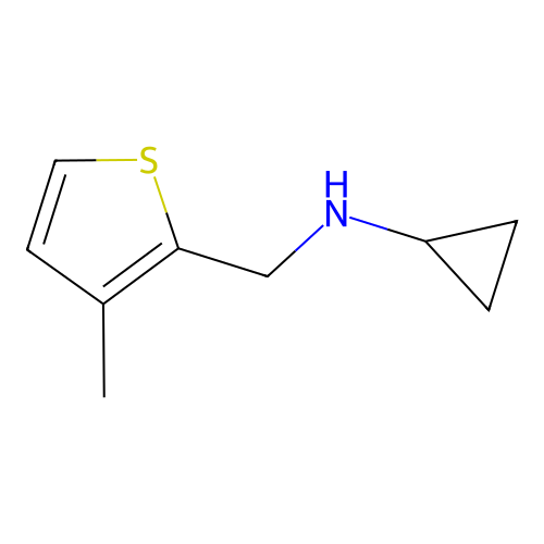 N-[(3-methylthiophen-2-yl)methyl]cyclopropanamine structure