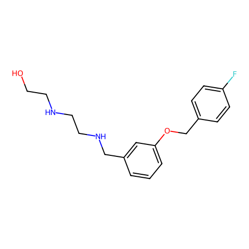 2-[2-[[3-[(4-Fluorophenyl)methoxy]phenyl]methylamino]ethylamino]ethanol structure