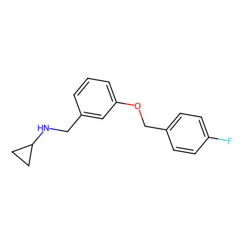 N-{3-[(4-fluorobenzyl)oxy]benzyl}cyclopropanamine structure