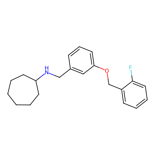 N-{3-[(2-fluorobenzyl)oxy]benzyl}cycloheptanamine structure