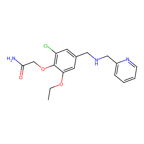 2-[2-Chloro-6-ethoxy-4-[[(2-pyridinylmethyl)amino]methyl]phenoxy]acetamide structure