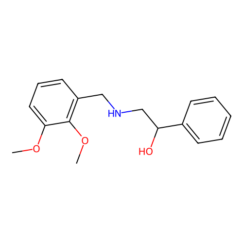 2-[(2,3-Dimethoxybenzyl)amino]-1-phenylethanol structure