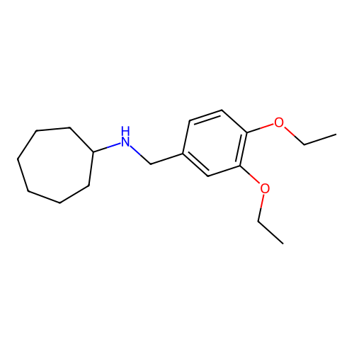N-[(3,4-diethoxyphenyl)methyl]cycloheptanamine structure