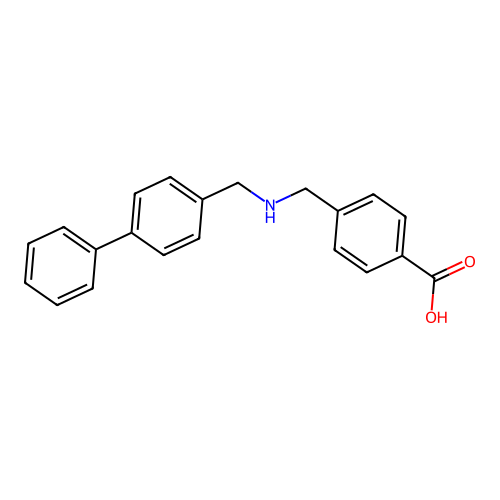 4-{[([1,1'-Biphenyl]-4-ylmethyl)amino]methyl}benzoic acid structure