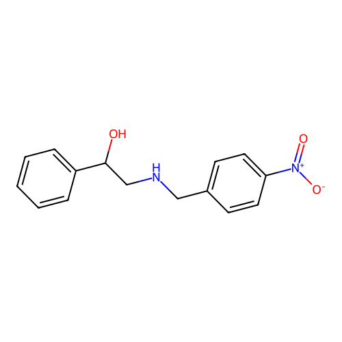 2-{[(4-Nitrophenyl)methyl]amino}-1-phenylethan-1-ol structure