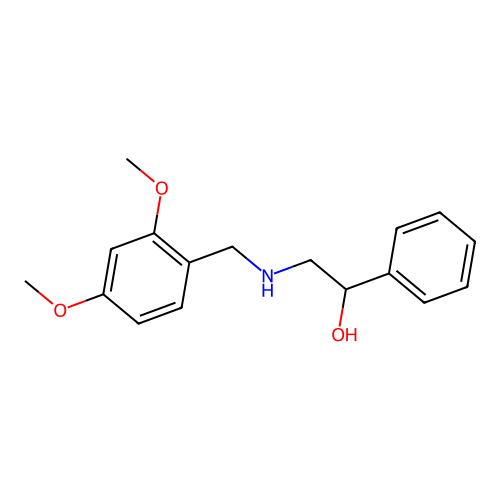 2-[(2,4-Dimethoxybenzyl)amino]-1-phenylethanol structure