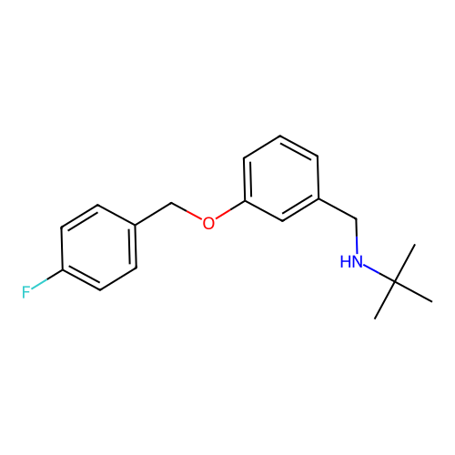 N-(tert-butyl)-N-{3-[(4-fluorobenzyl)oxy]benzyl}amine structure