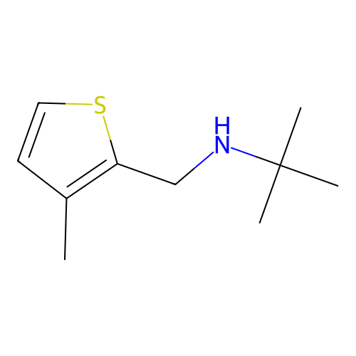 2-methyl-N-[(3-methylthiophen-2-yl)methyl]propan-2-amine structure