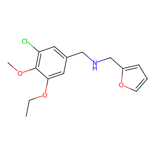 1-(3-chloro-5-ethoxy-4-methoxyphenyl)-N-(furan-2-ylmethyl)methanamine structure